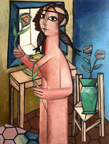 Nu aux fleurs, mars 2003