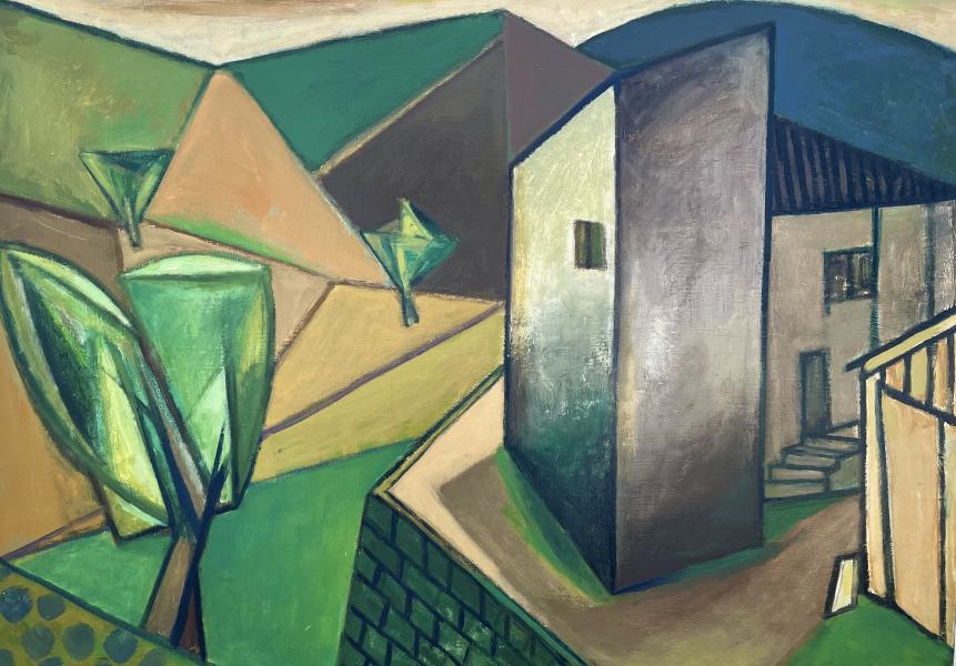 Devant la maison, décembre 2001