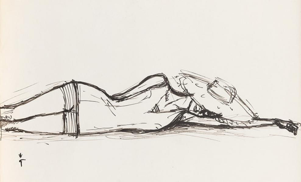 La sieste au soleil, maillot et grand chapeau