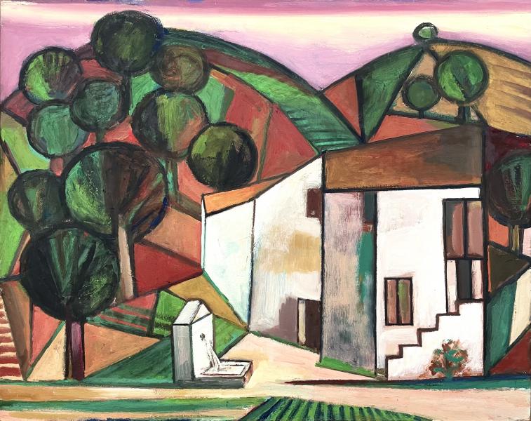 Fontaine, ciel pourpre, 2002-2003